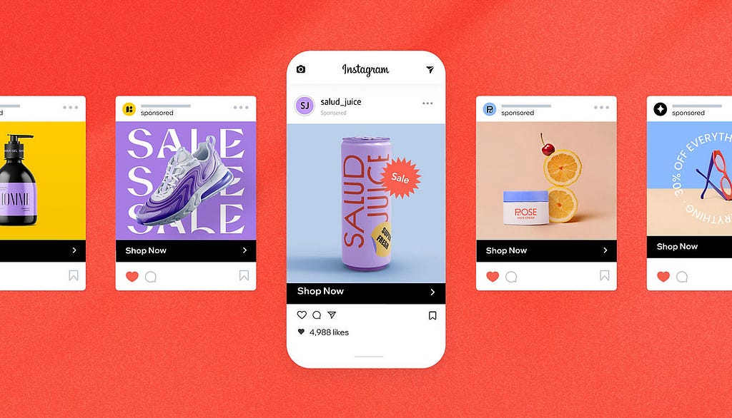 products being advertised as sponsored Instagram posts