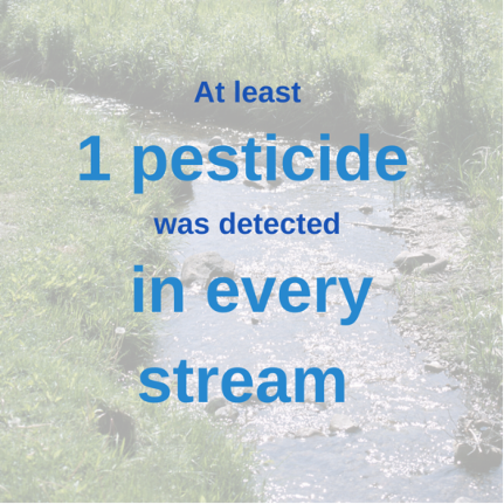 At least one pesticide was detected in every stream.
