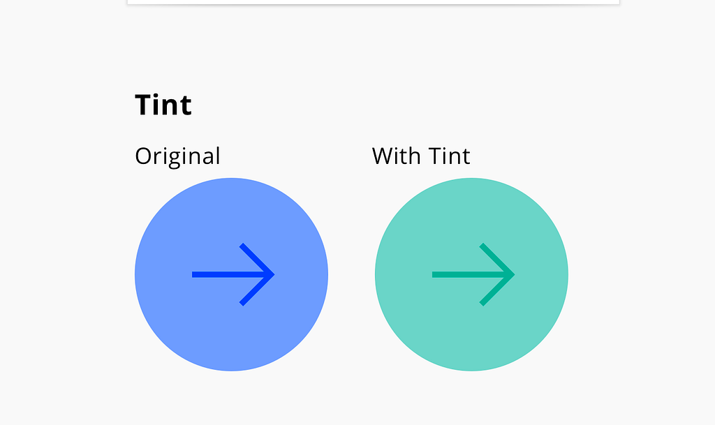 Sketch app Tint feature