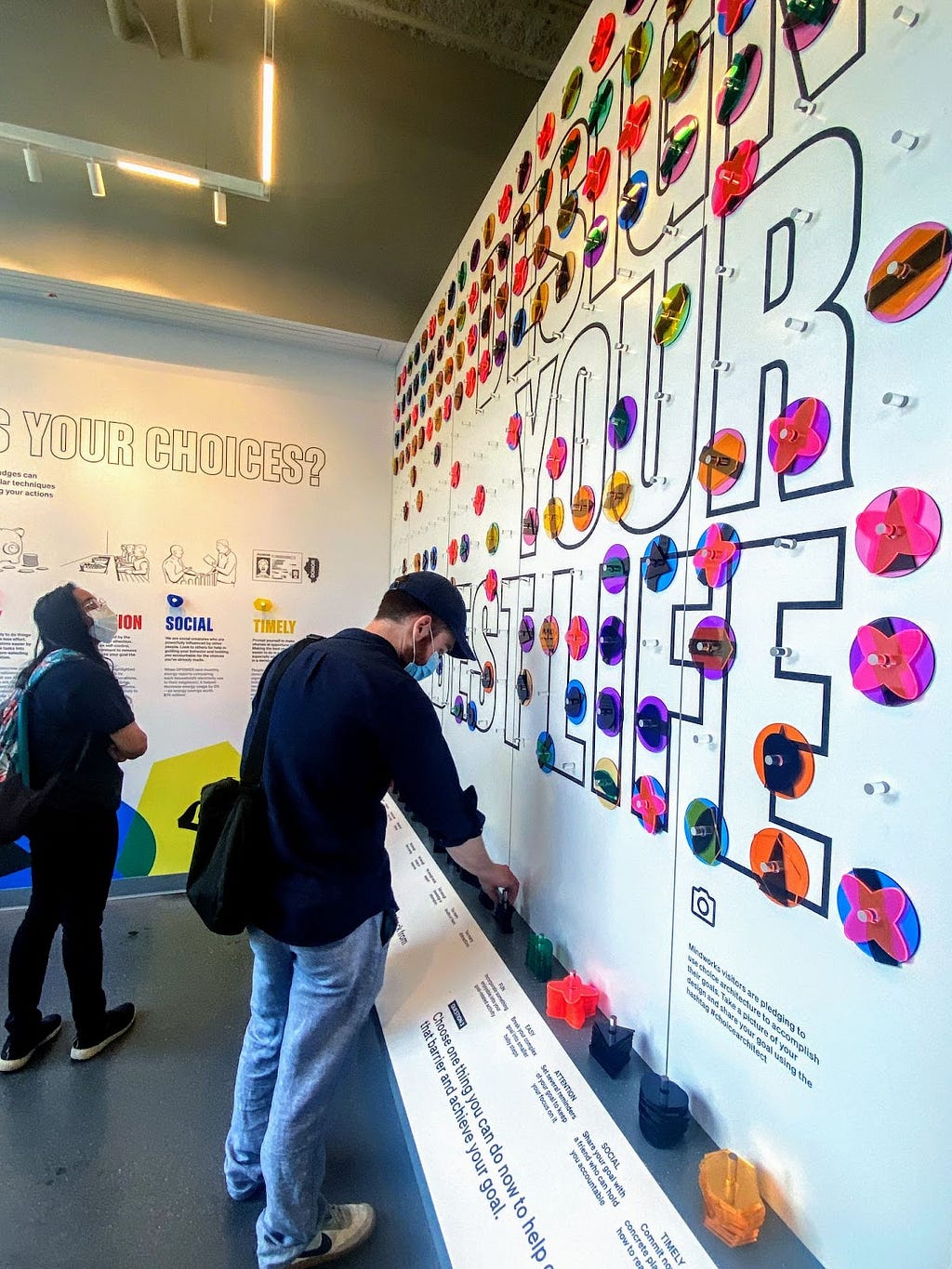 Image of students interacting with the “Design Your Best Life” exhibit