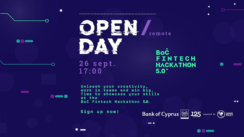 Open Day BoC Fintech Hackathon 5.0 #remote