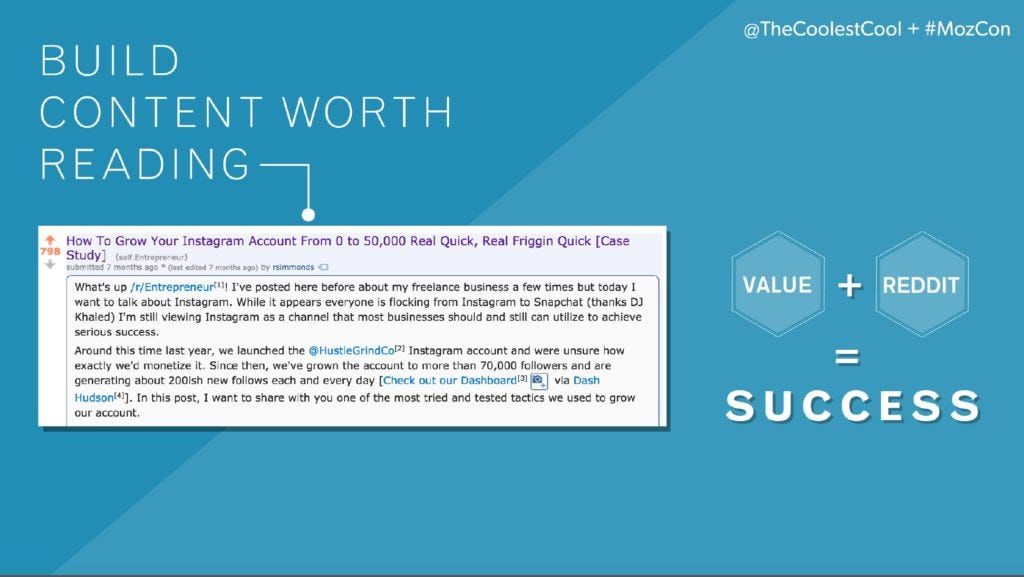 growth hacking reddit: provide value to succeed