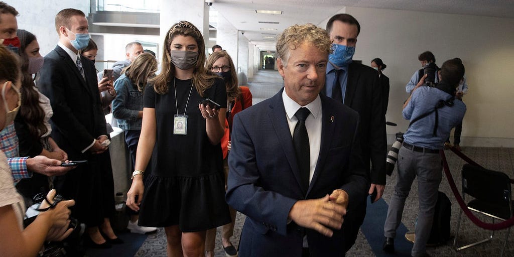 Sen. Rand Paul (R-KY) speaks to the media on July 21, 2020.