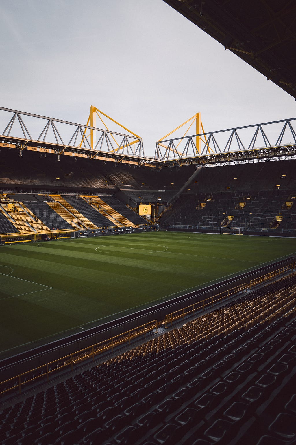 Empty Borussia Dortmund Stadium Signal-Iduna-Park will be a familiar sight when the German Bundesliga gets back underway.