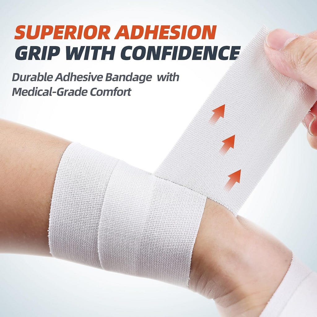 Dimora Athletic Tape | White Sports Tape (4 Pack) | Easy Tear, No Sticky Residue, Strong | Ideal for Athletes, Trainers, First Aid, Gymnastics, Boxing, Lacrosse, Hockey (1.5 in x 45 ft Each)