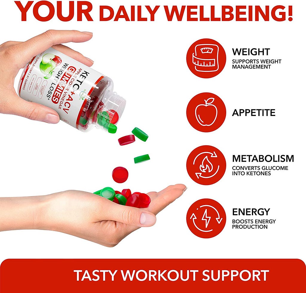 Natural Detox: keto acv gummis may help ease entering the state of ketosis and supports healthy weight loss. Besides, pure apple cider vinegar with the mother supports balanced appetite.