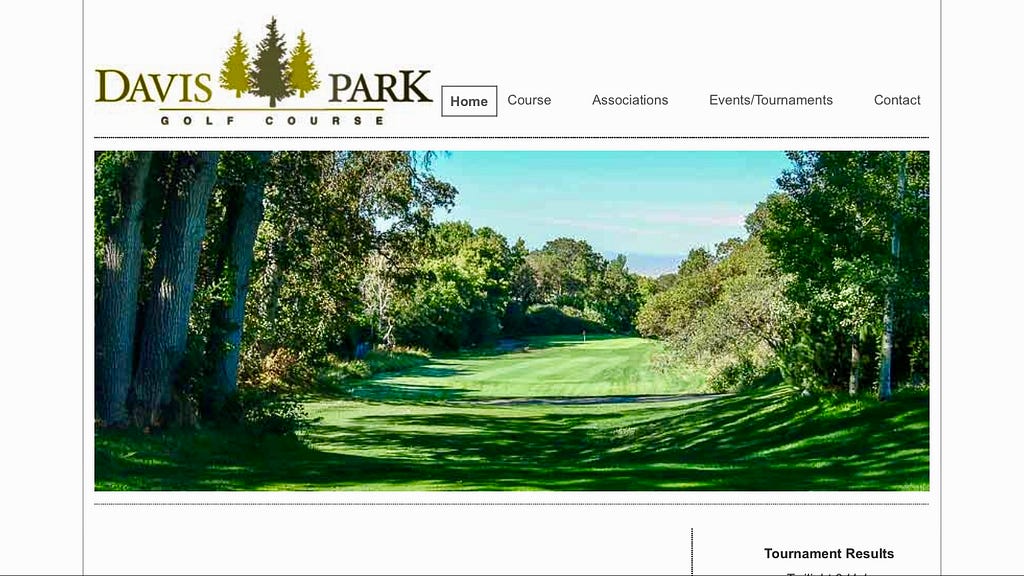 Screenshot of Davis park golf course in Farmington utah