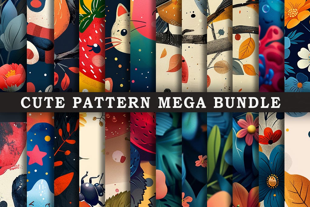Cute Pattern Background Mega Bundle Graphic Backgrounds