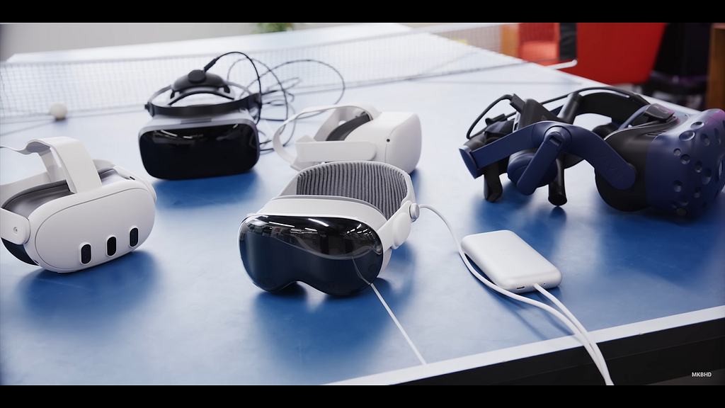 Image of different VR headsets