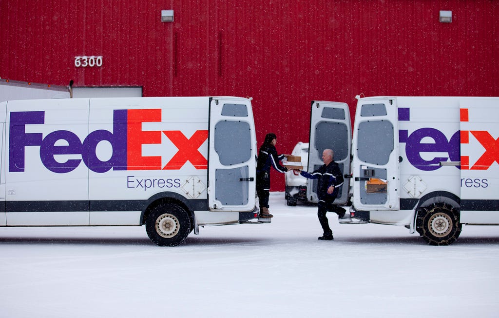 FedEx Express courier Ron Bernier in Anchorage, Alaska