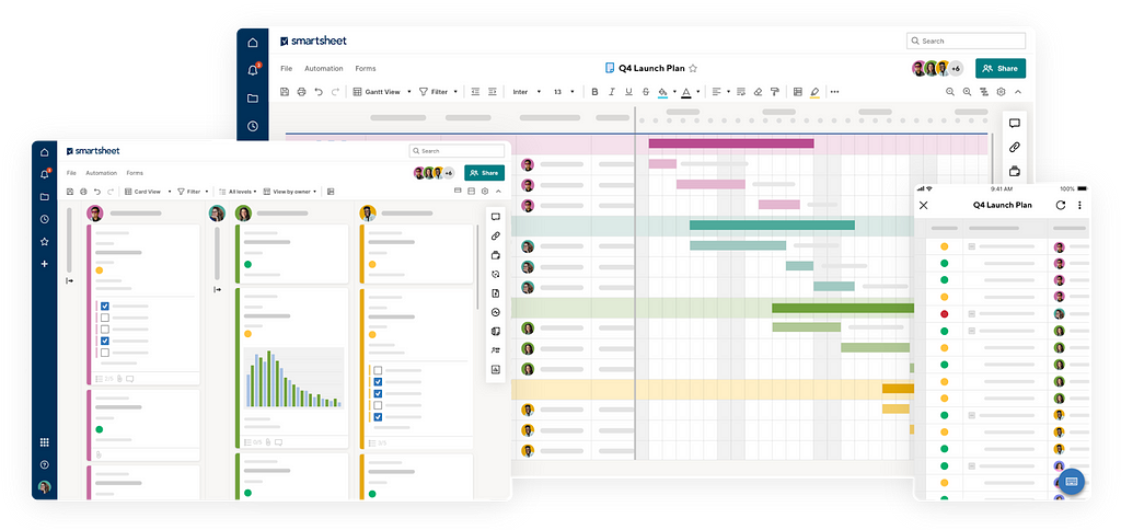 Smartsheet for project management