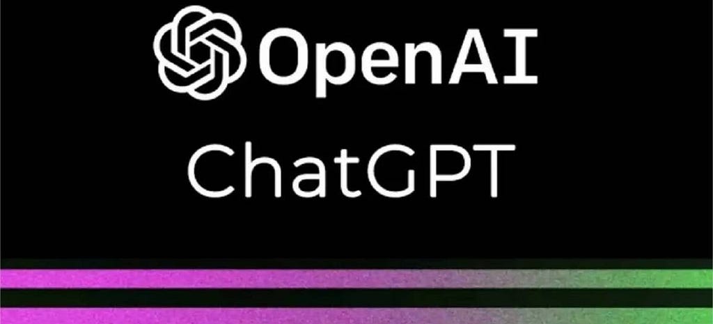 Imagem com fundo preto, que contem logo do Chat GPT e o texto: “Open AI Chat GPT”