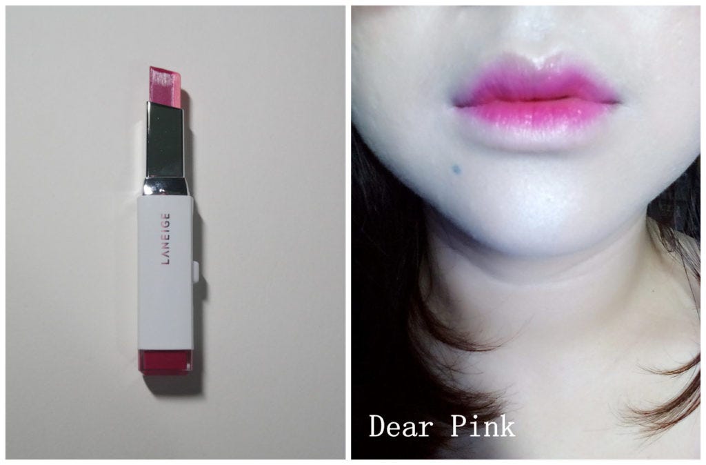 laneige two tone lip bar review - Dear pink