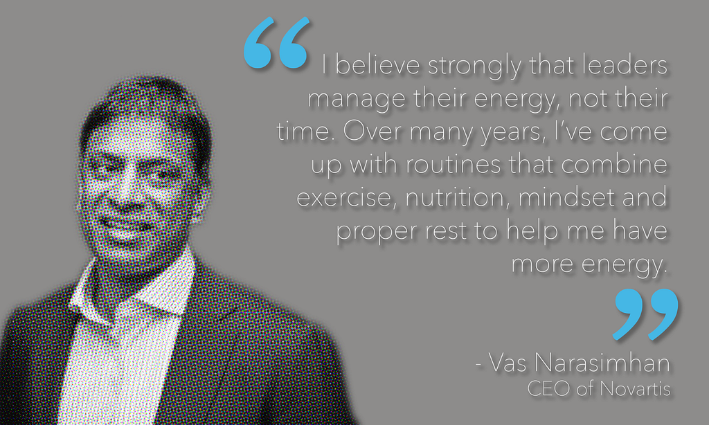 Quote from Vas Narasimhan on managing energy