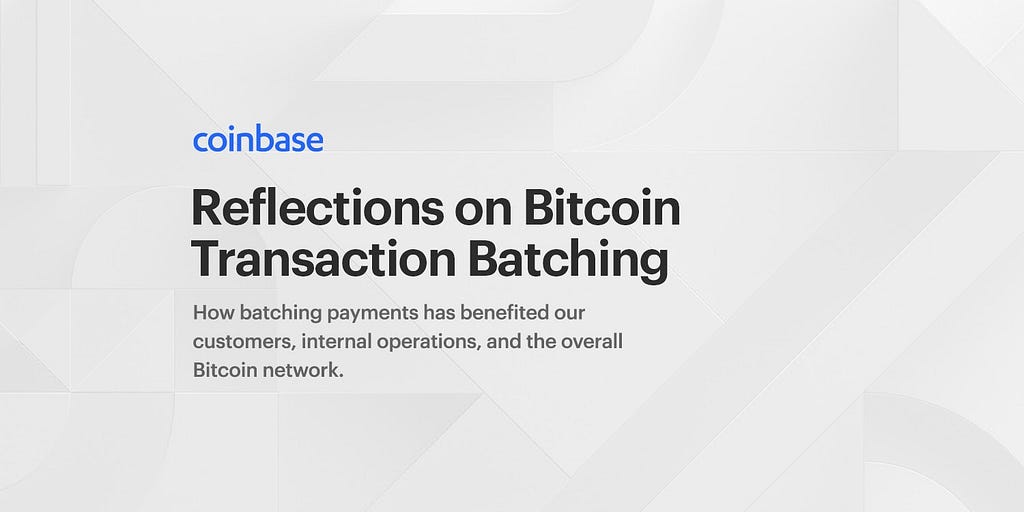 bitcoin transaction batching