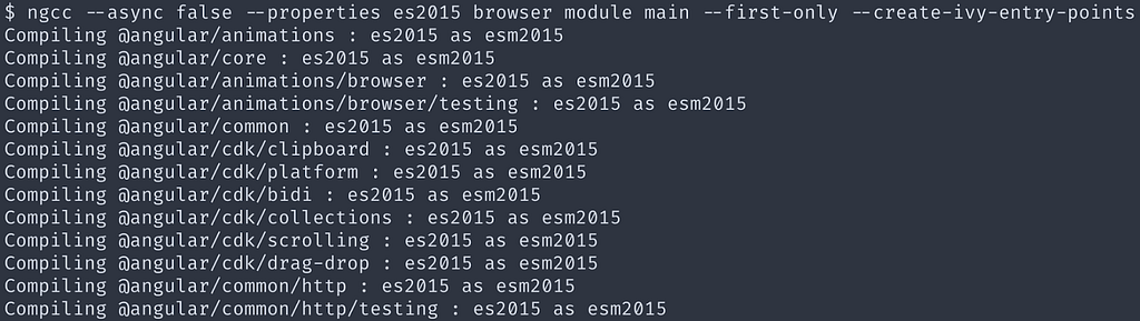 Running the Angular compatibility compiler