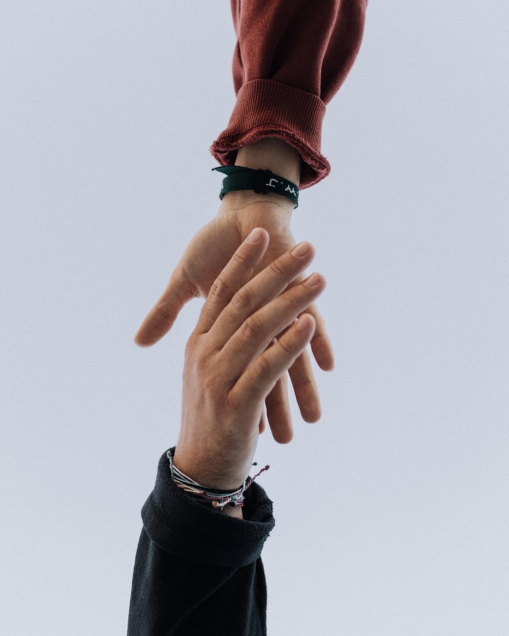 two people shaking hands