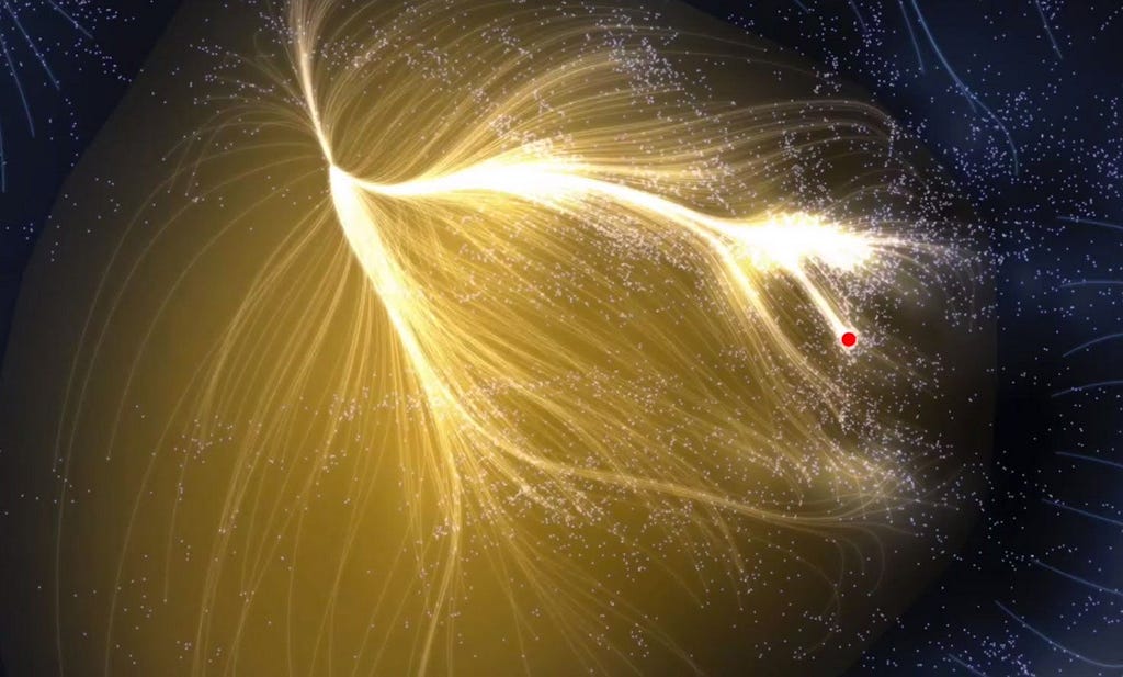 A rendition of the Laniakea Supercluster