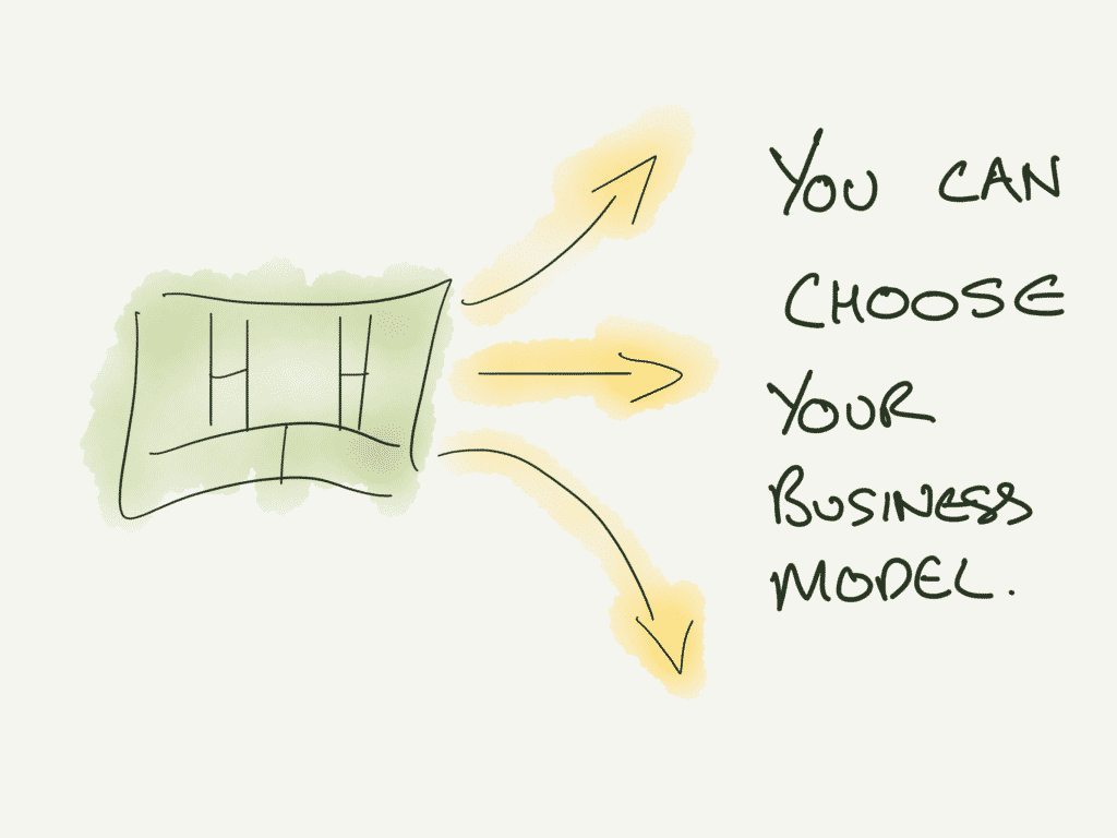 Once you have your value proposition in place and know your customs, pause, don't copy other business models, but start thinking about how you will choose your business model.