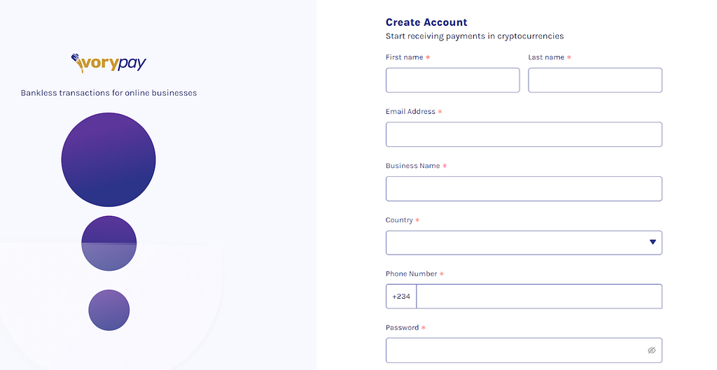 IvoryPay-create-account-signup-page