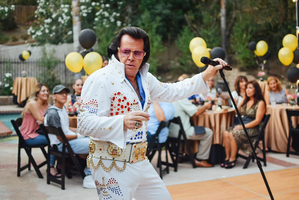Photo of an Elvis impersonator
