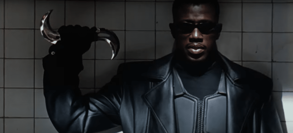 Wesley Snipes in Blade (1998). Credit: YouTube/JoBlo Superheroes