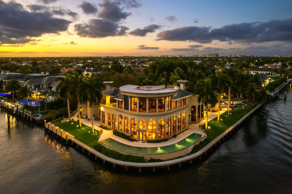 Waterfront compound in Boca Raton's Royal Palm Yacht & Country Club