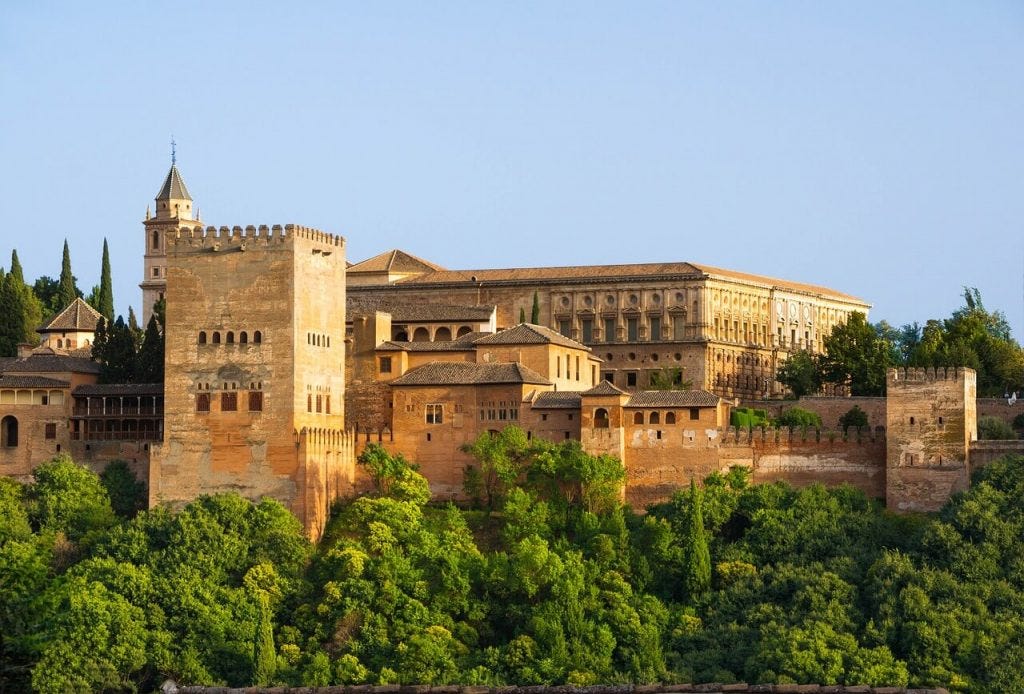 The Alhambra pictured from one of the miradors in Granada