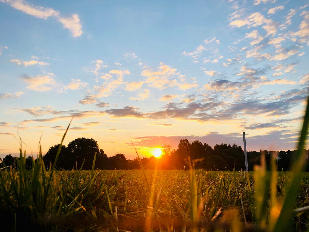 Sunrise on the horizon