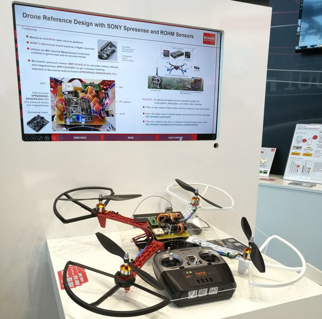 Rohm’ solution for more accurate control of Drones presented at Embedded World 2019