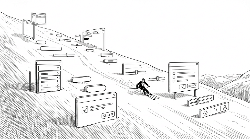 Metáfora visual: agentes de IA que superan las barreras de la interfaz de usuario