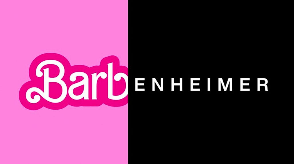 Barbenheimer was a more sensational hit when it went viral in July 2023, with stylish renditions of pink and black used in multiple mediums