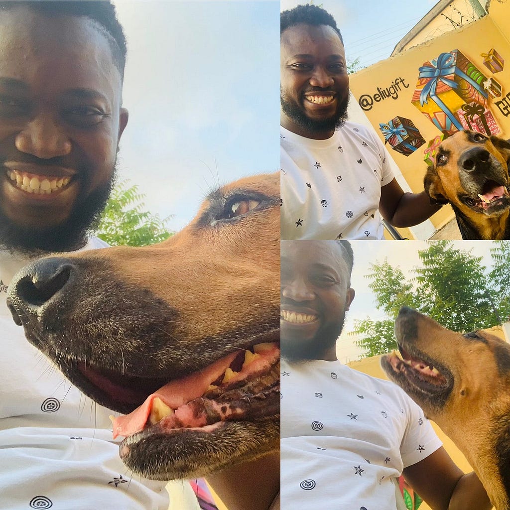 Emmanuel Agbeko Gamor, Nya Gamor dobberman mastiff breed, dog