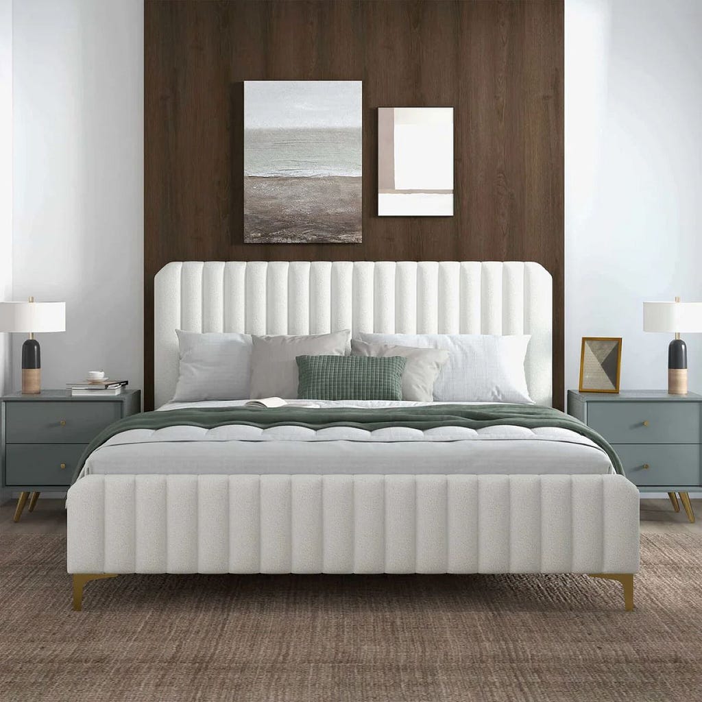 Flatbush Boucle Platform Bed from New York Modern