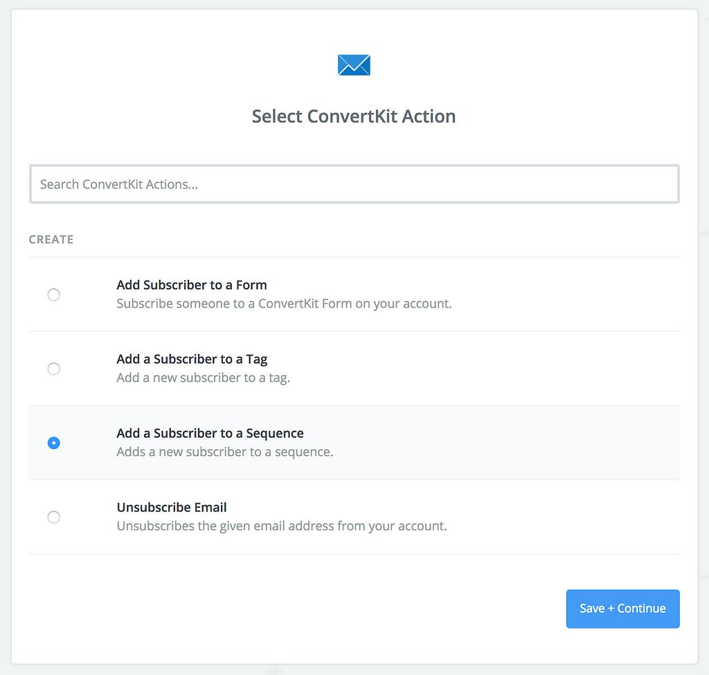 Select ConvertKit