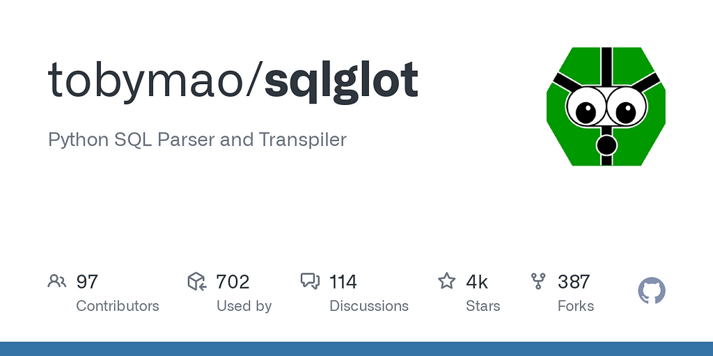 SQLGlot Github Repository (tobymao/sqlglot)