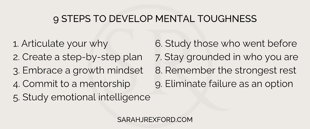 sarah rexford — 9 steps to develop mental toughness