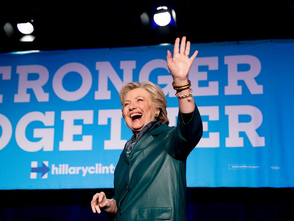 Hillary Clinton at a campaign event in Washington, DC.