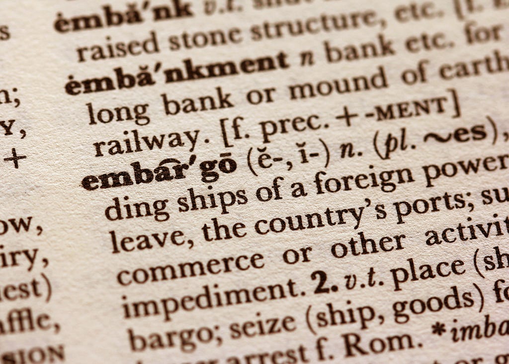 Page from an English dictionary