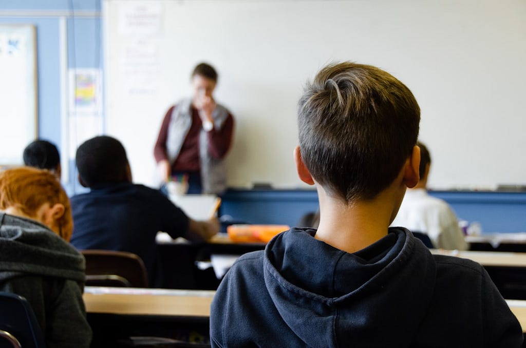 Boy in a classroom