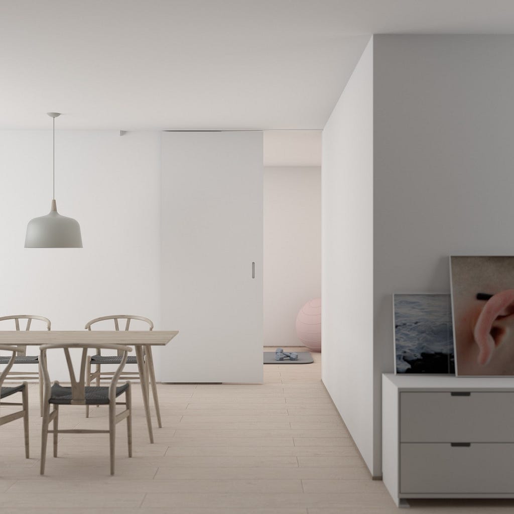 A living room of a minimalist