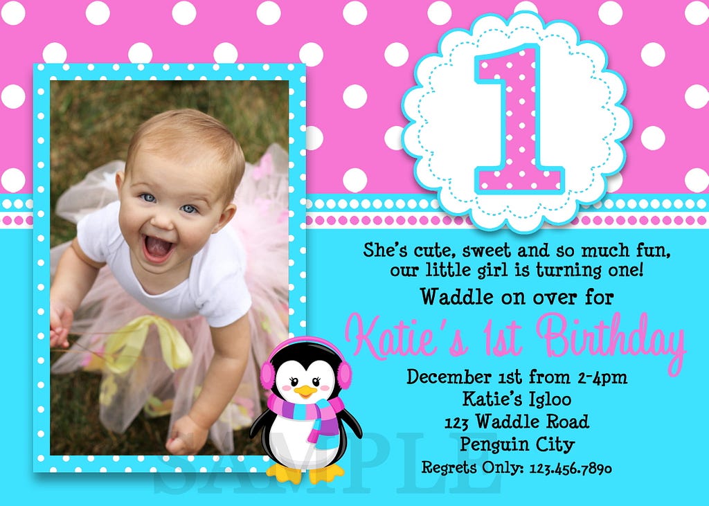 1st Birthday Party Invitations Template for Girl FREE PRINTABLE Birthday Invitation Templates