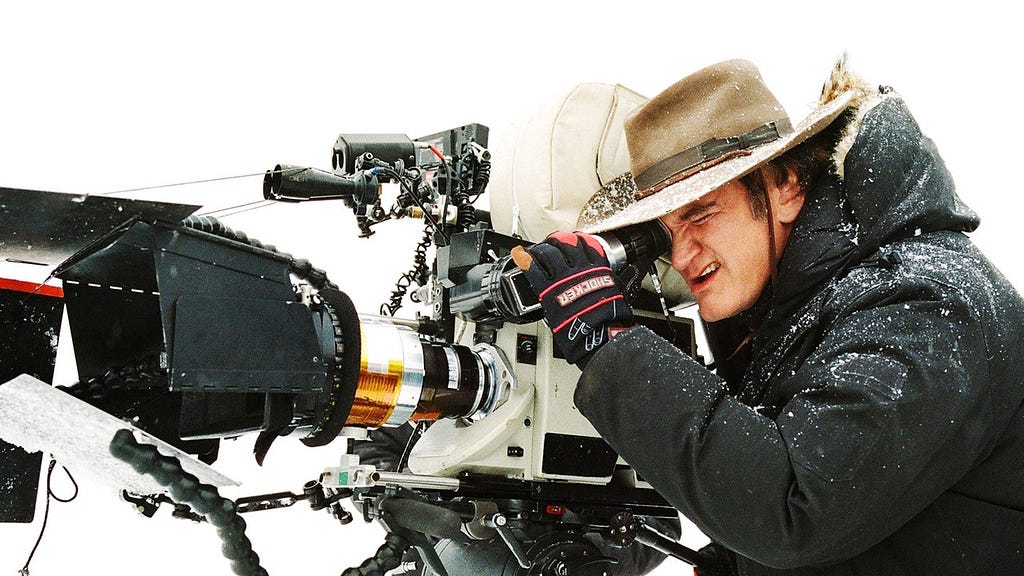 Tarantino, behind the scenes during his 8th film — The Hateful Eight