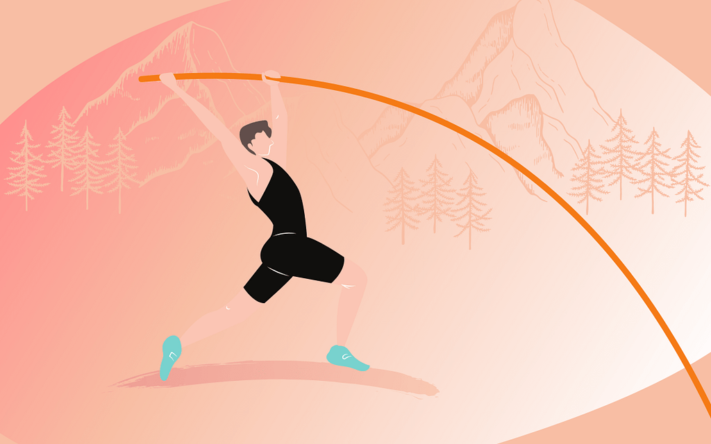 Illustration of pole jumper