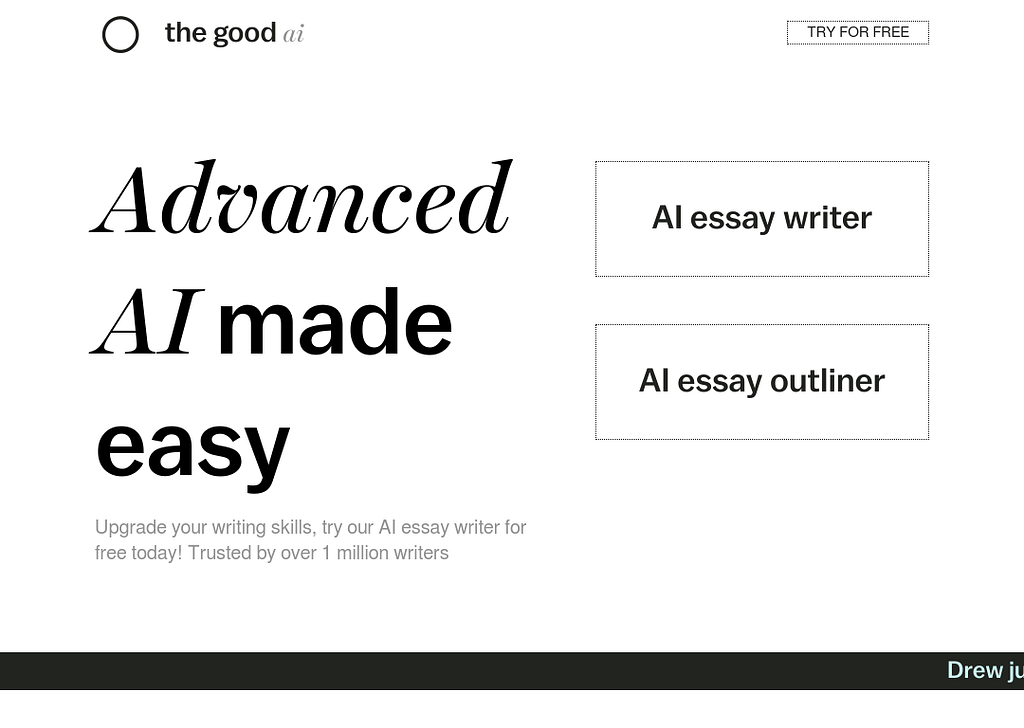 The Good AI homepage image