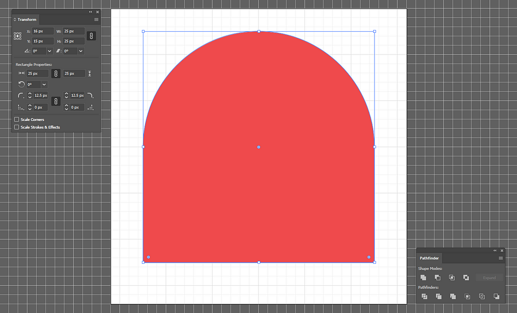 Corner Radius of Square