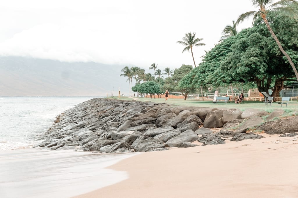 Surfing Beach in Hawaii