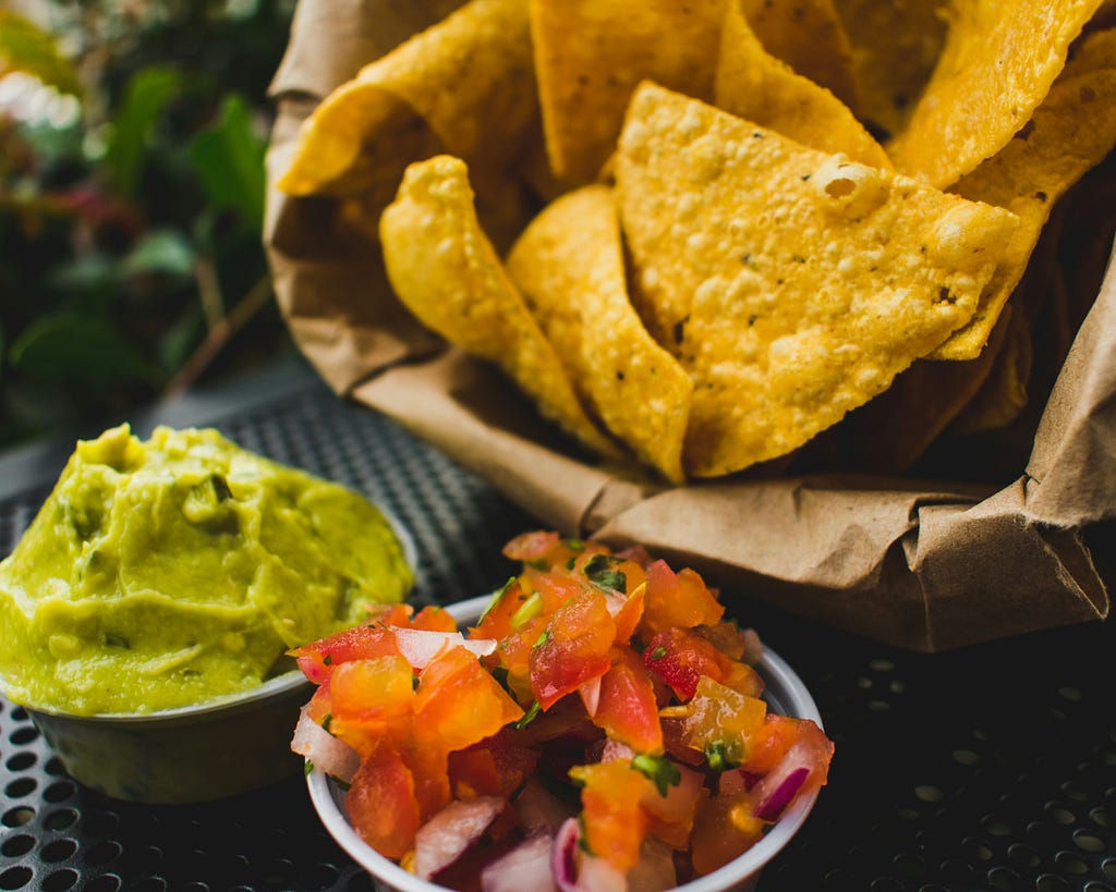 Guacamole with ‘totopos’’