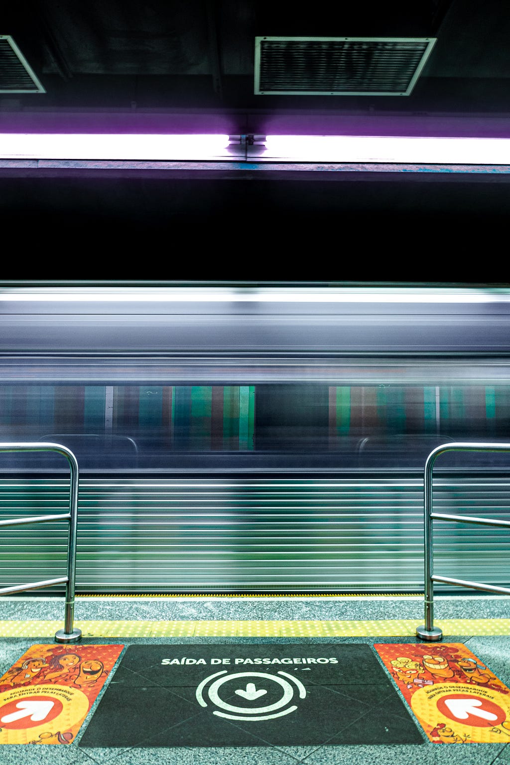 Vagão de metrô de São Paulo.