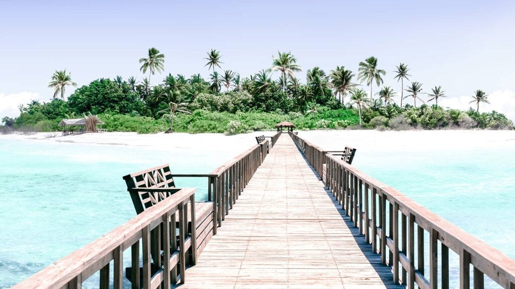 Pier to Maldives Island Oasis